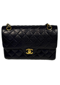 Chanel Classic Medium Double Flap in Navy Lambskin with 24k Gold Hardware