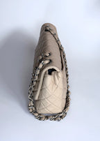 Chanel Classic Jumbo Flap in Beige Lambskin with Silver Hardware