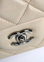 Chanel Classic Jumbo Flap in Beige Lambskin with Silver Hardware